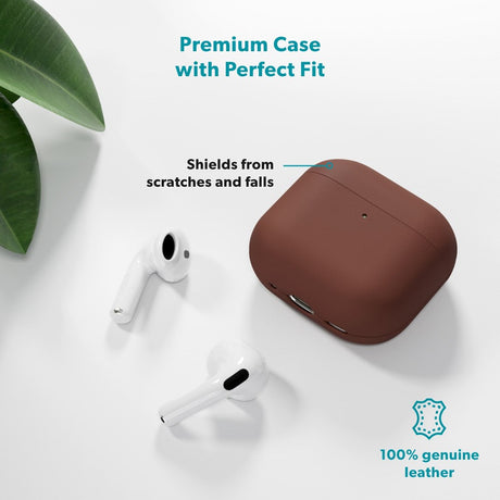 Apple AirPods Pro (3rd gen.) Epico Genuine Leather Case - Brown
