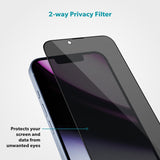 iPhone 16 Plus / 15 Plus / 14 Pro Max Epico Privacy Glass 3D Screen Protector Glass with Installation Frame - Transparent