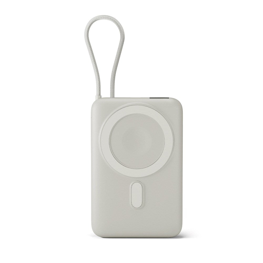 Epico UltraPack 22,5W Powerbank 10.000mAh with Retractable USB-C Cable - MagSafe / Qi2 Compatible - Grey