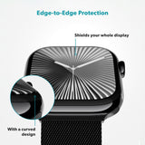 Apple Watch SE / 6 / 5 / 4 (44mm) Epico 3D+ Flexiglass with Installation Frame - Transparent / Black Edge