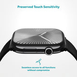 Apple Watch SE / 6 / 5 / 4 (44mm) Epico 3D+ Flexiglass with Installation Frame - Transparent / Black Edge