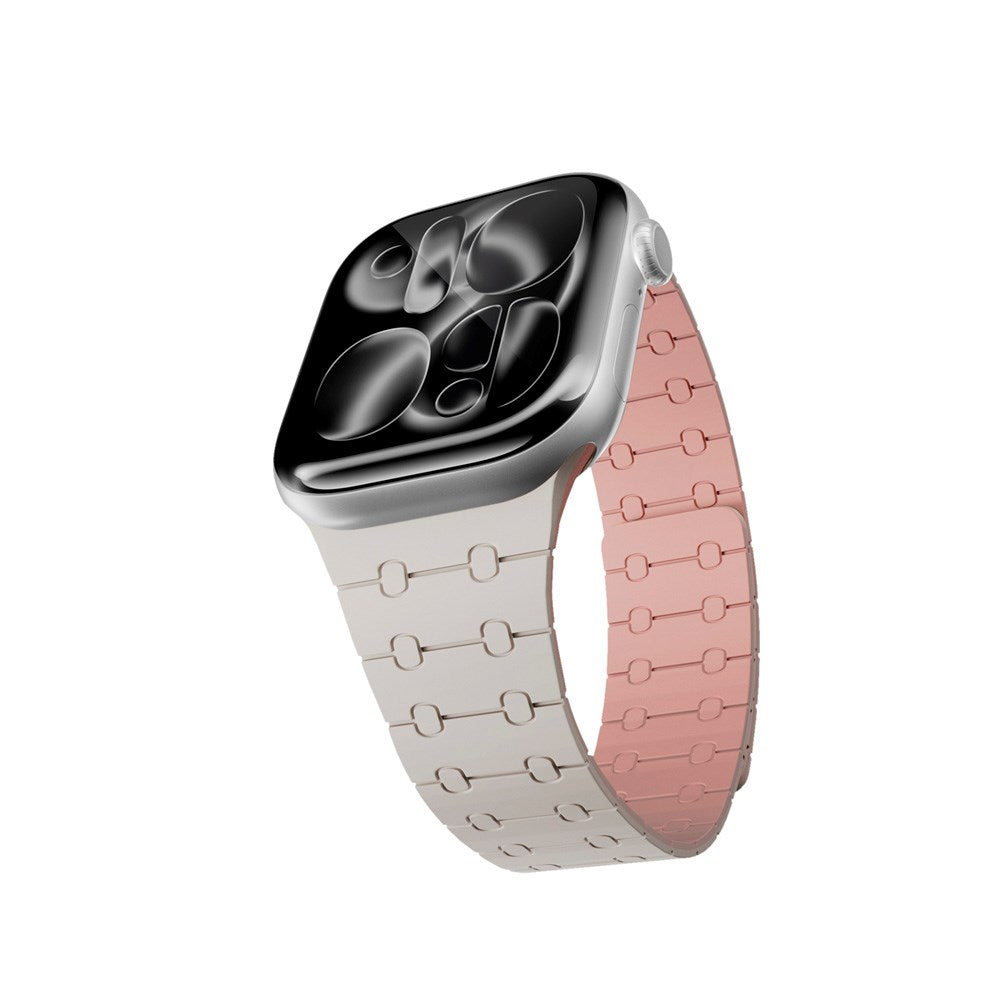 Apple Watch (38/40/SE/41/42) Epico Magnetic+ Silicone Watch Strap - Starlight / Pink