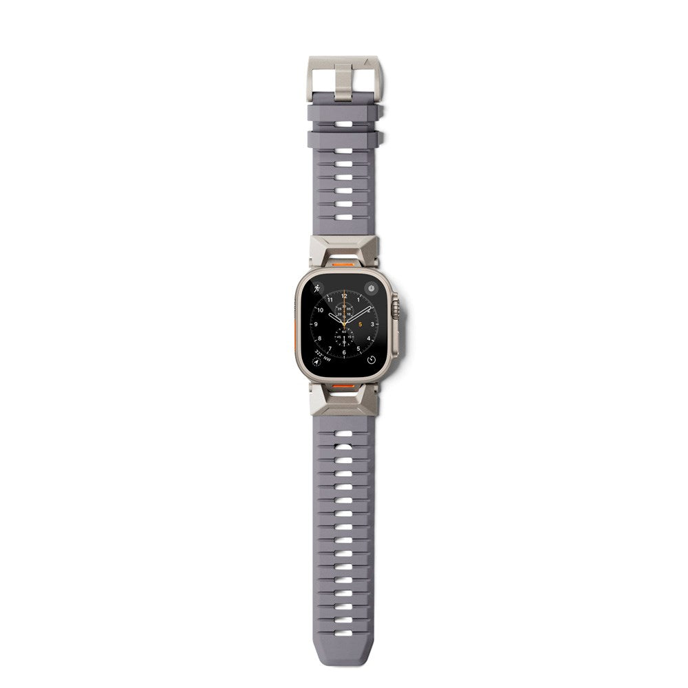Apple Watch (42/44/SE/45/46/49) Epico Rubber Pro Watch Strap with Metal Buckle - Grey