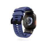 Apple Watch (42/44/SE/45/46/49) Epico Rubber Pro Watch Strap with Metal Buckle - Blue