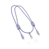 Epico Phone Strap with Built-in 60W USB-C to USB-C Cable - Purple