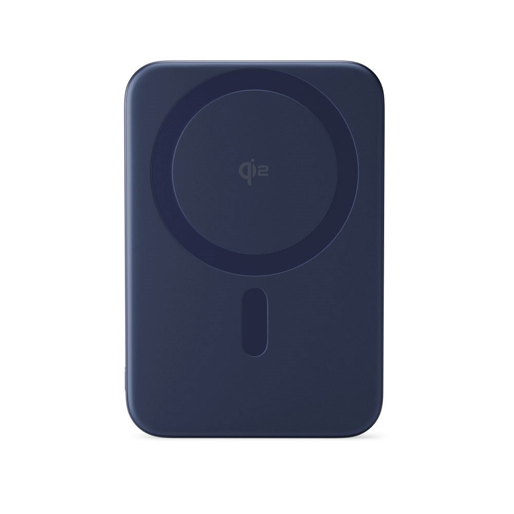 Epico 15W UltraPack EM51 Slim Alu Mag+ 5000 mAh Power Bank with USB-C - Qi2 / MagSafe Compatible - Blue