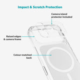 iPhone 17 Pro Max Epico Tile Mag+ Case - MagSafe Compatible - Transparent / White