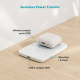 Epico UltraPack EM55 Slim Alu Mag+ Wireless PowerBank - 25W & 5000mAh - Qi2 / MagSafe Compatible - Silver