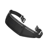 Spello Adjustable Running Belt with 3 Pockets - Max. 7" - Black