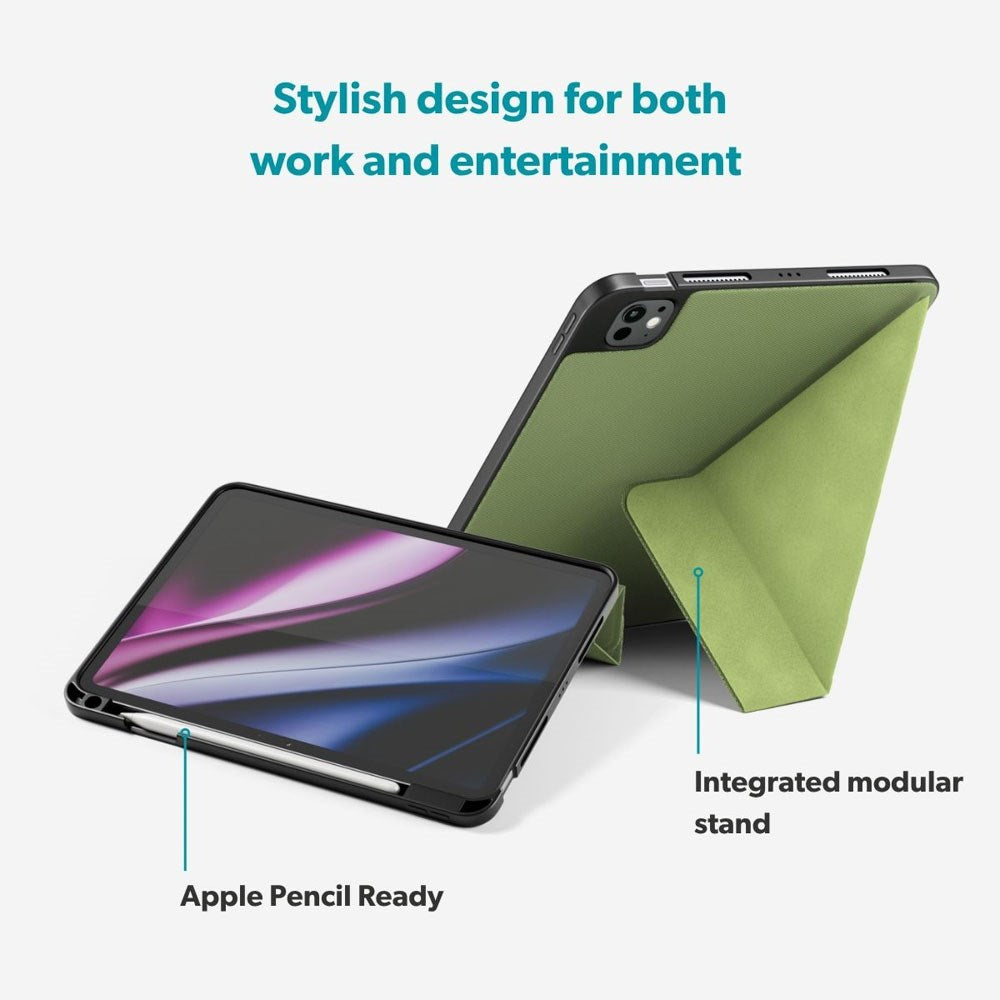 iPad Air 11-10.9" (2026-2020) / Pro 11" (2022-2018) Epico SolidWoven Flip Case - Green