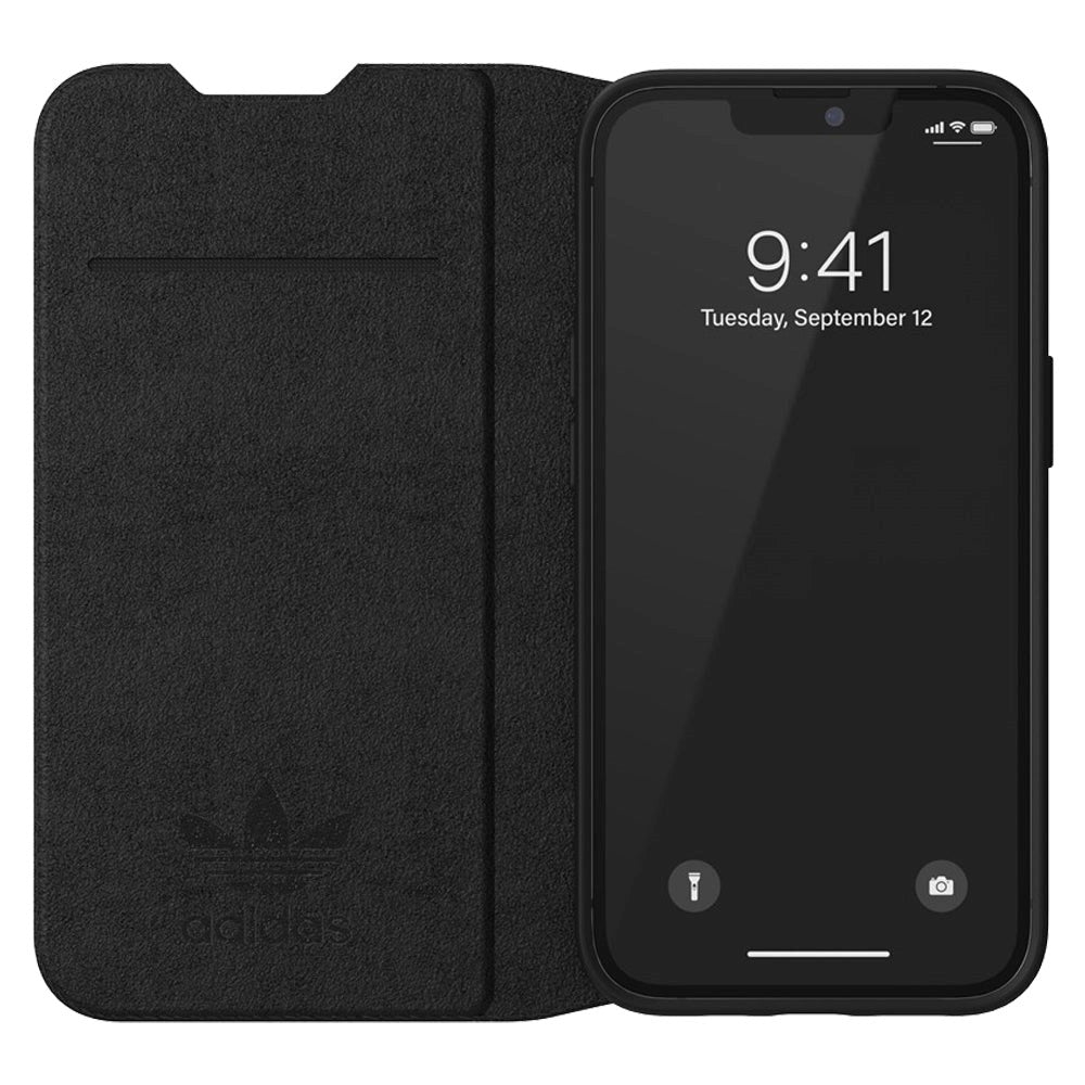 iPhone 13 Adidas Trefoil Booklet Case w. Card Holder - Black