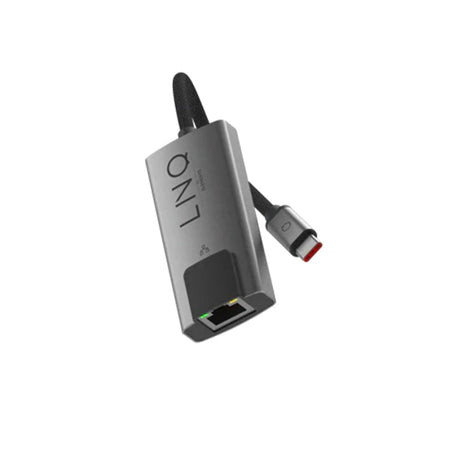 LINQ byELEMENTS Adapter USB Type C to RJ45 Lan - Gray / Black