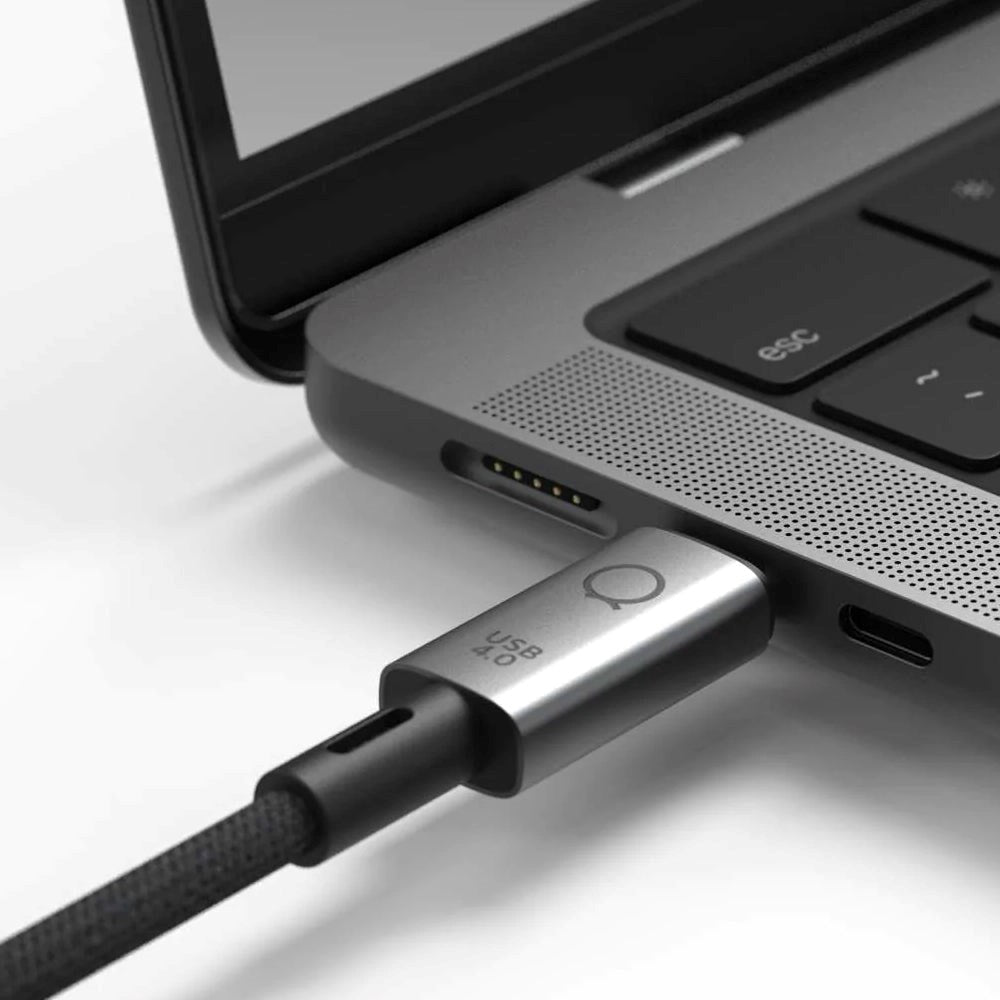 LINQ byELEMENTS Pro Cable USB-C to USB-C - 240W PD & 8K/60Hz - 1 m - Grey / Black