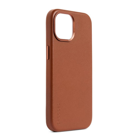 Decoded iPhone 15 Leather Case - MagSafe Compatible - Tan