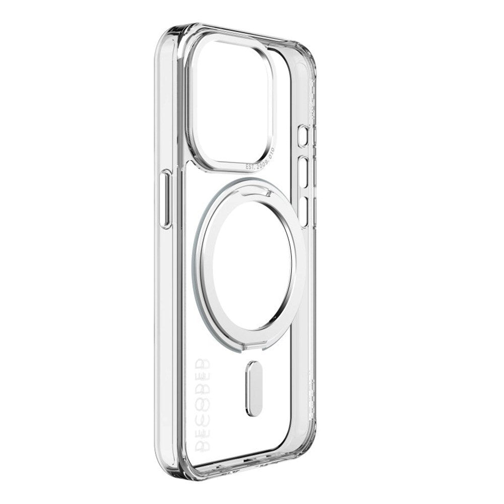 Decoded iPhone 15 Pro Loop Stand Plastic Case - 100% Recycled Plastic - MagSafe Compatible - Transparent