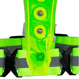 Bee-Safe Reflective Running Vest with Light & Phone Pocket - Silver