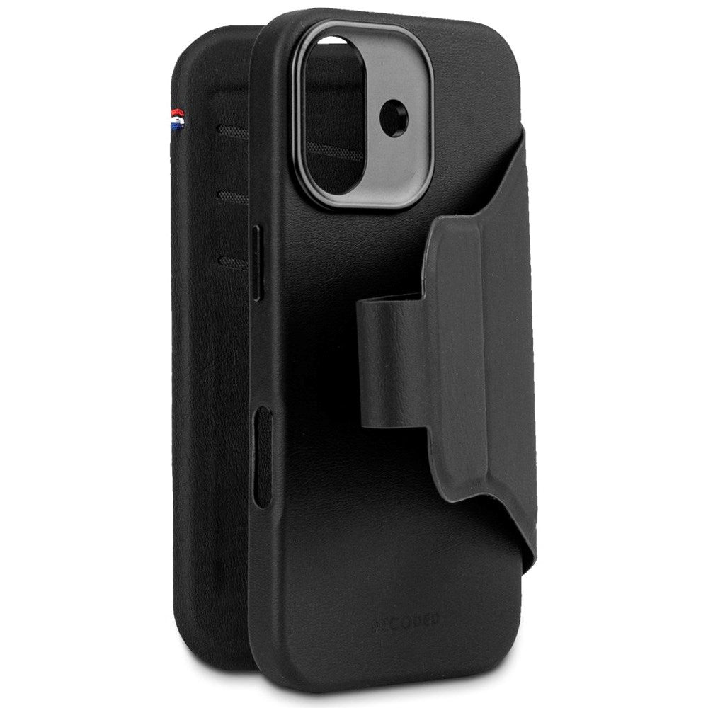 Decoded iPhone 17 Textured Detachable Wallet Silicone Case - MagSafe Compatible - Phantom Black