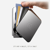 Arc Pulse Vault Aluminium Card Holder - MagSafe Compatible - Aluminum Silver