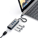 Satechi 2-in-1 USB-C Hub / Ethernet Port - Grey