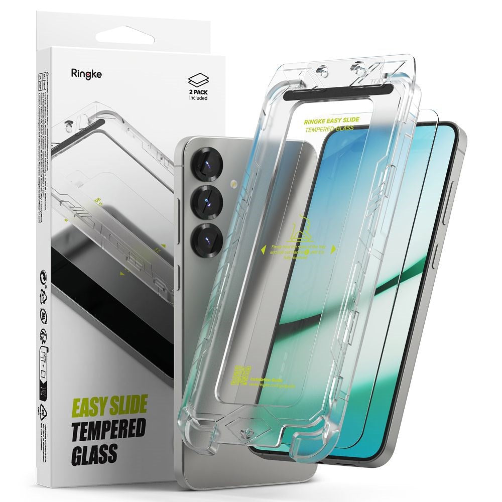 Ringke Samsung Galaxy S25 Easy Slide Tempered Glass Screen Protector – Transparent