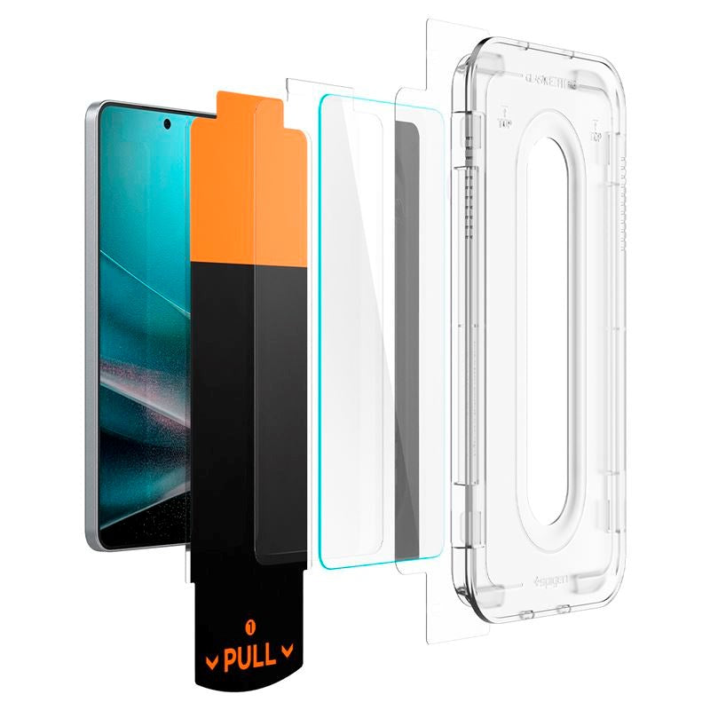 Samsung Galaxy S25 Edge Spigen EZ Fit Glass tR Screen Protection - Case Friendly - Transparent