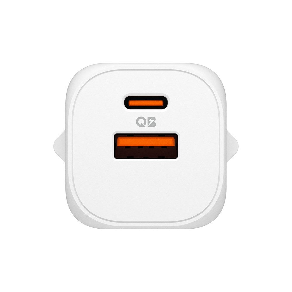 Spigen Essential 35W Wall Charger with 1 x USB-C & 1 x USB-A - White