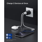 Spigen Essential 35W Wall Charger with 1 x USB-C & 1 x USB-A - Black