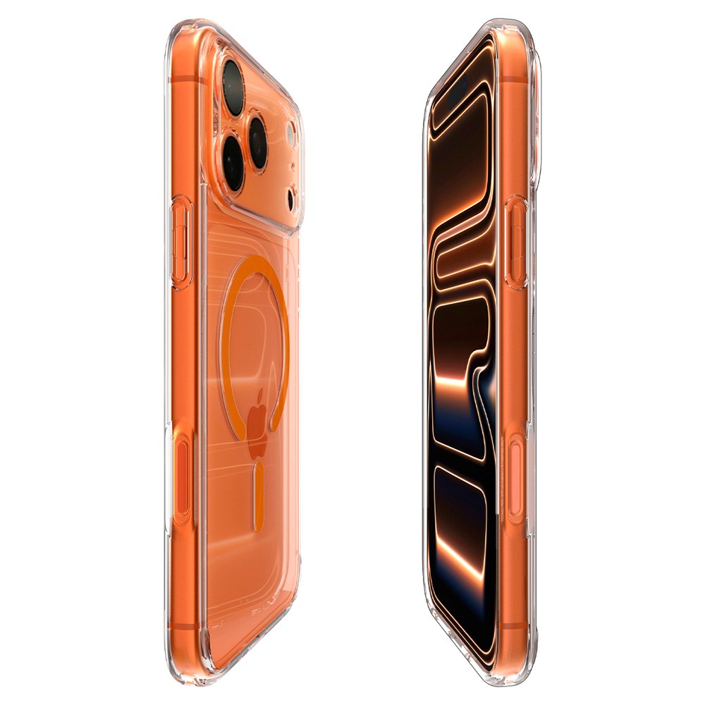 iPhone 17 Pro Max Spigen Ultra Hybrid Case - MagSafe Compatible - Transparent / Orange