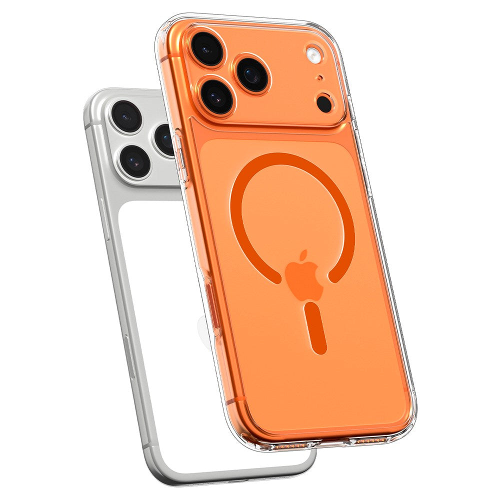 iPhone 17 Pro Spigen Ultra Hybrid Case - MagSafe Compatible - Transparent / Orange