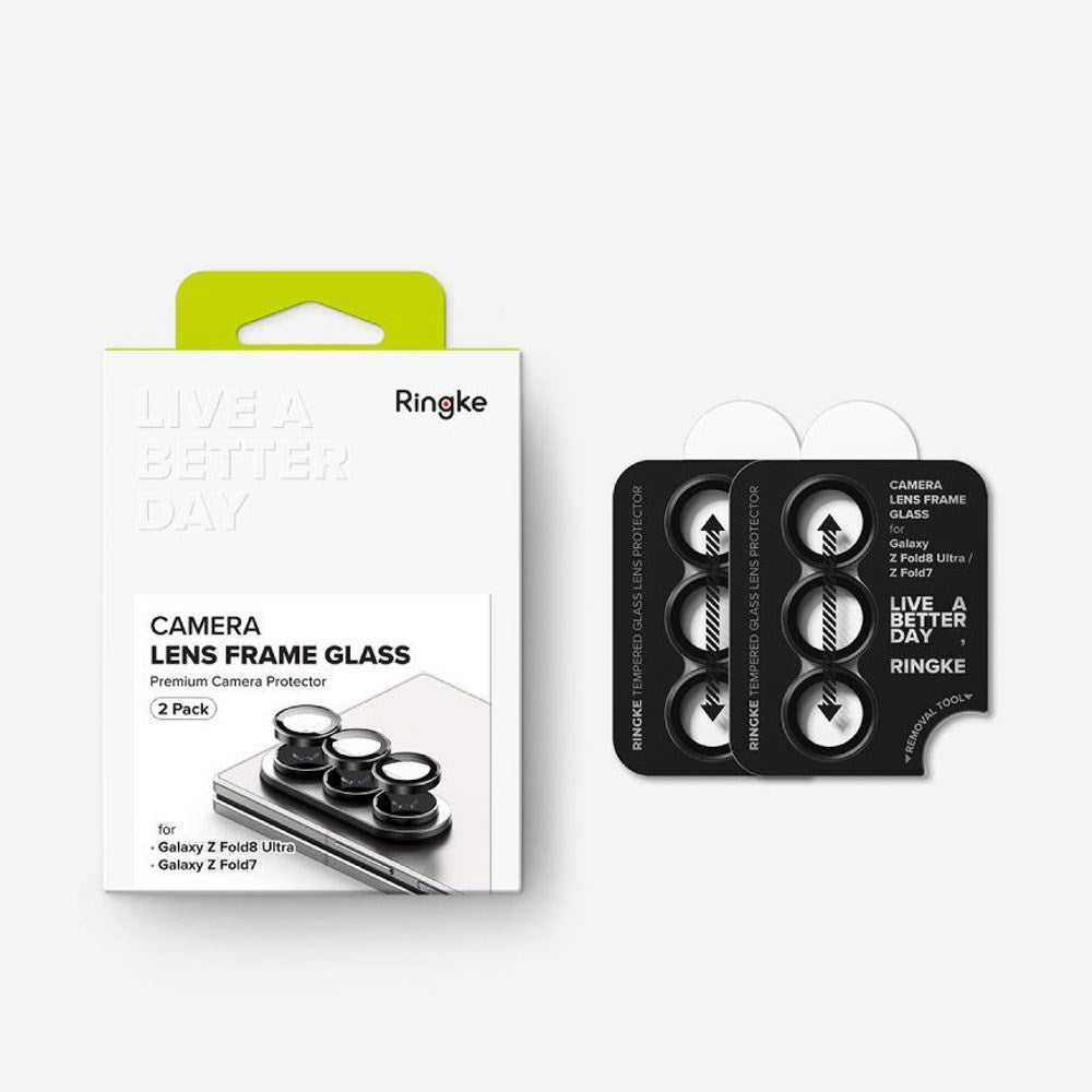 Samsung Galaxy Z Fold8 Ultra / Z Fold7 Ringke Camera Lens Protector with Installation Frame - 2 pcs - Black