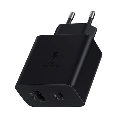 Samsung Super Fast Charge 35W Duo Wall charger with USB-C PD & USB-A - Black