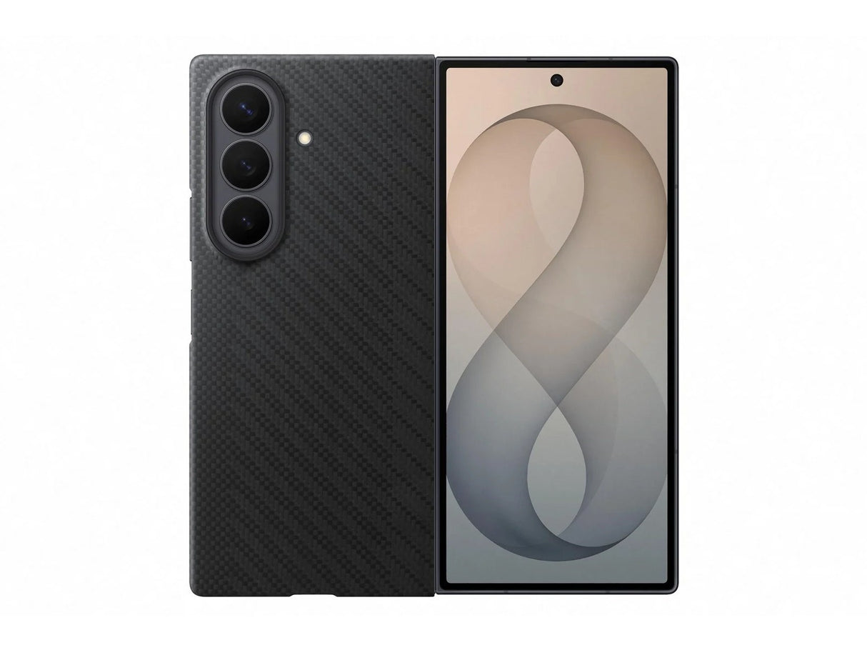 Original Samsung Galaxy Z Fold8 Ultra Carbon Magnet Case w. Protective FIlm - Black