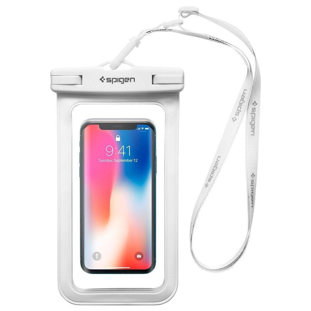 Spigen A600 Universal Waterproof Case Pouch - White / Transparent (Max. Phone: 163 x 90mm)