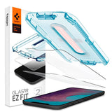 iPhone 12 Pro Max Spigen EZ Fit Glas.tR Screen Protection 2. Pcs - Case Friendly - Transparent