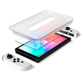 Nintendo Switch OLED Spigen EZ Fit Glas.tR Screen Protection - 2-Pack - Transparent