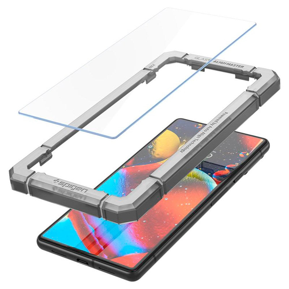 Google Pixel 6 Spigen Alignmaster Glas.tR Screen Protection 2. Pcs - Case Friendly - Transparent