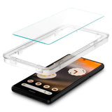 Google Pixel 6a Spigen Alignmaster Glas.tR Screen Protection 2. Pcs - Case Friendly - Transparent