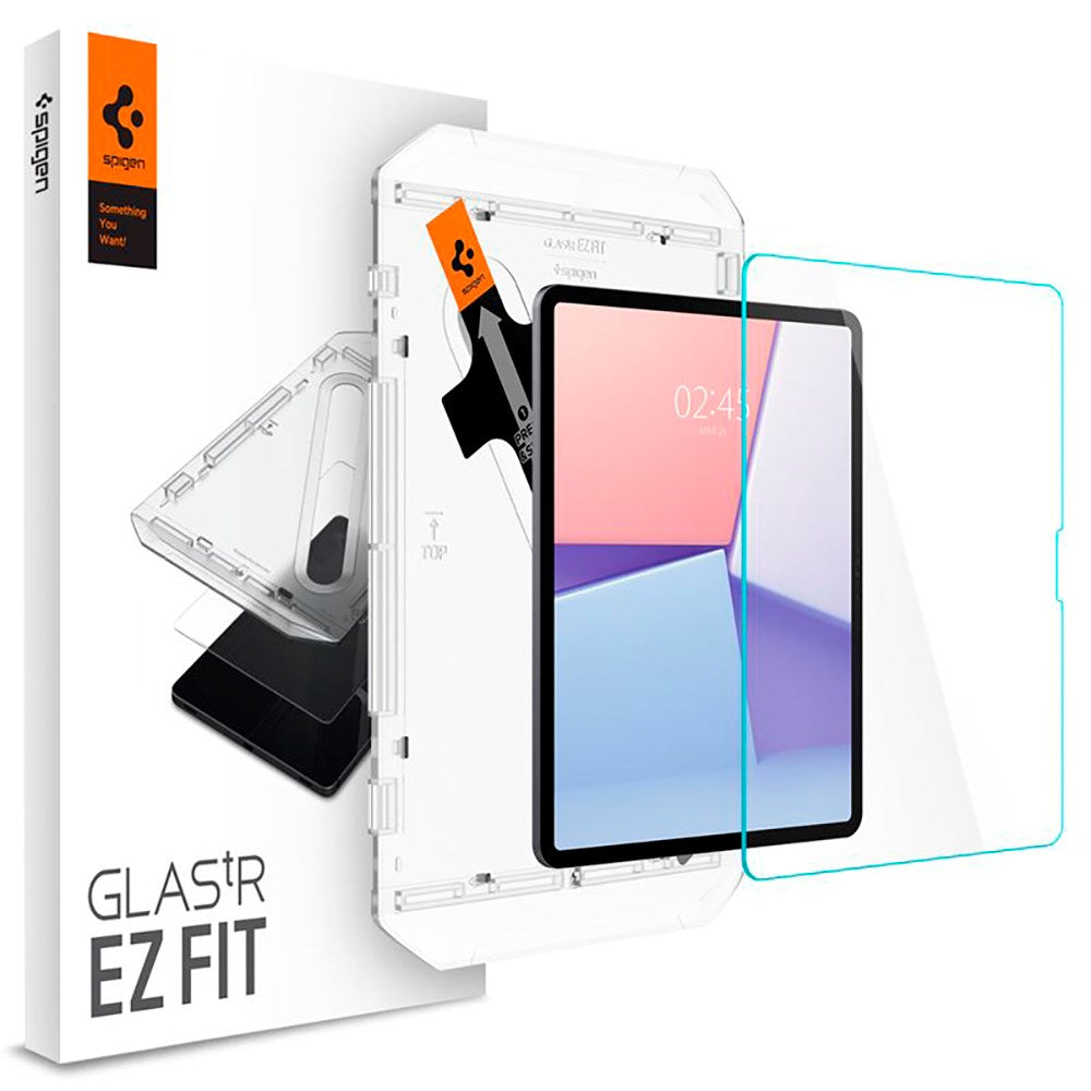 iPad Air 13" (2024) Spigen EZ Fit Glas.tR Screen Protection - Case Friendly - Transparent