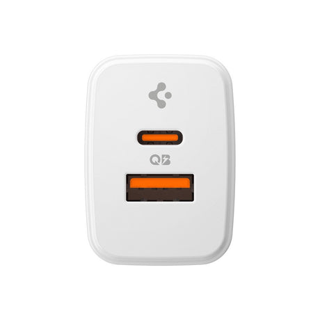 Spigen Essential 20W Wall Charger with 1 x USB-C & 1 x USB-A - White