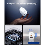 Spigen Essential 20W Wall Charger with 1 x USB-C & 1 x USB-A - White