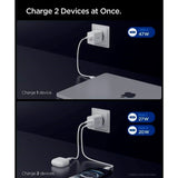 Spigen 47W Wall Charger with 2x USB-C - White