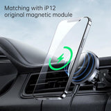 JoyRoom Magnetic Wireless Car Holder w. Wireless Charger- MagSafe Compatible - Black