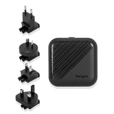 Targus 65W GaN PD Wall Charger with USB-C, USB-A and Travel Adapters - Black