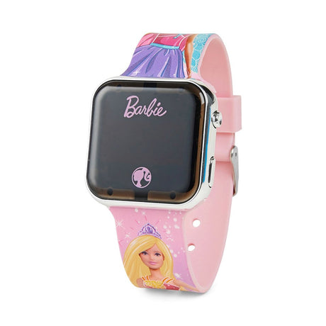 Accutime LED Watch for Kids with Adjustable Strap - Barbie