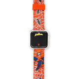 Accutime LED Watch for Kids with Adjustable Strap - Spiderman