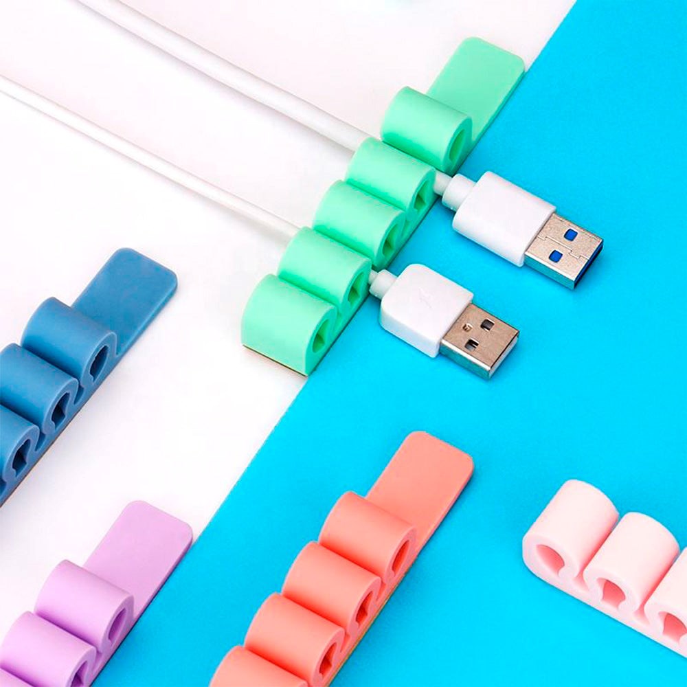 Silicone Office Cable Organizer - Turquoise