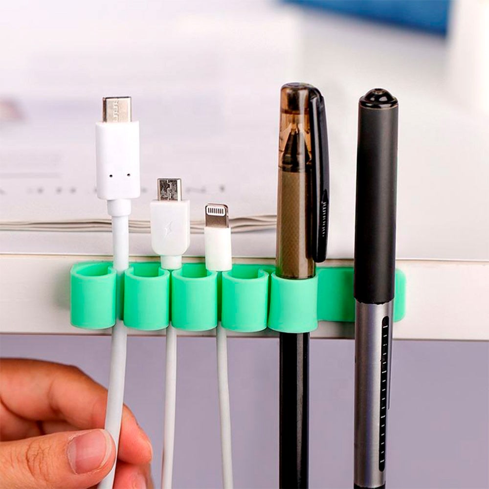 Silicone Office Cable Organizer - Turquoise