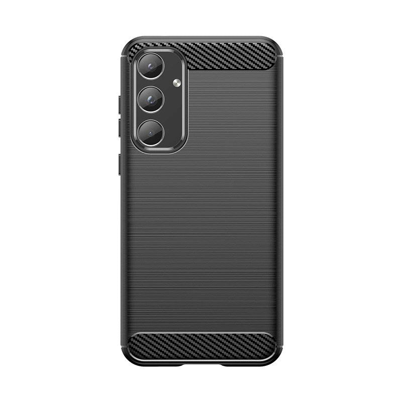 Samsung Galaxy A55 (5G) Carbon Fiber Flexible Plastic Case - Black