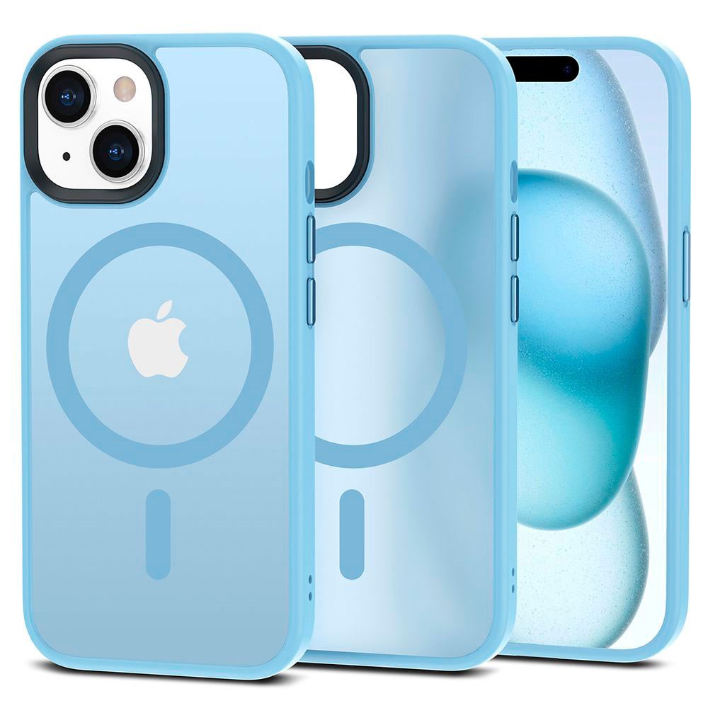 iPhone 15 Tech-Protect Magmat Case - MagSafe Compatible - Matte Light Blue