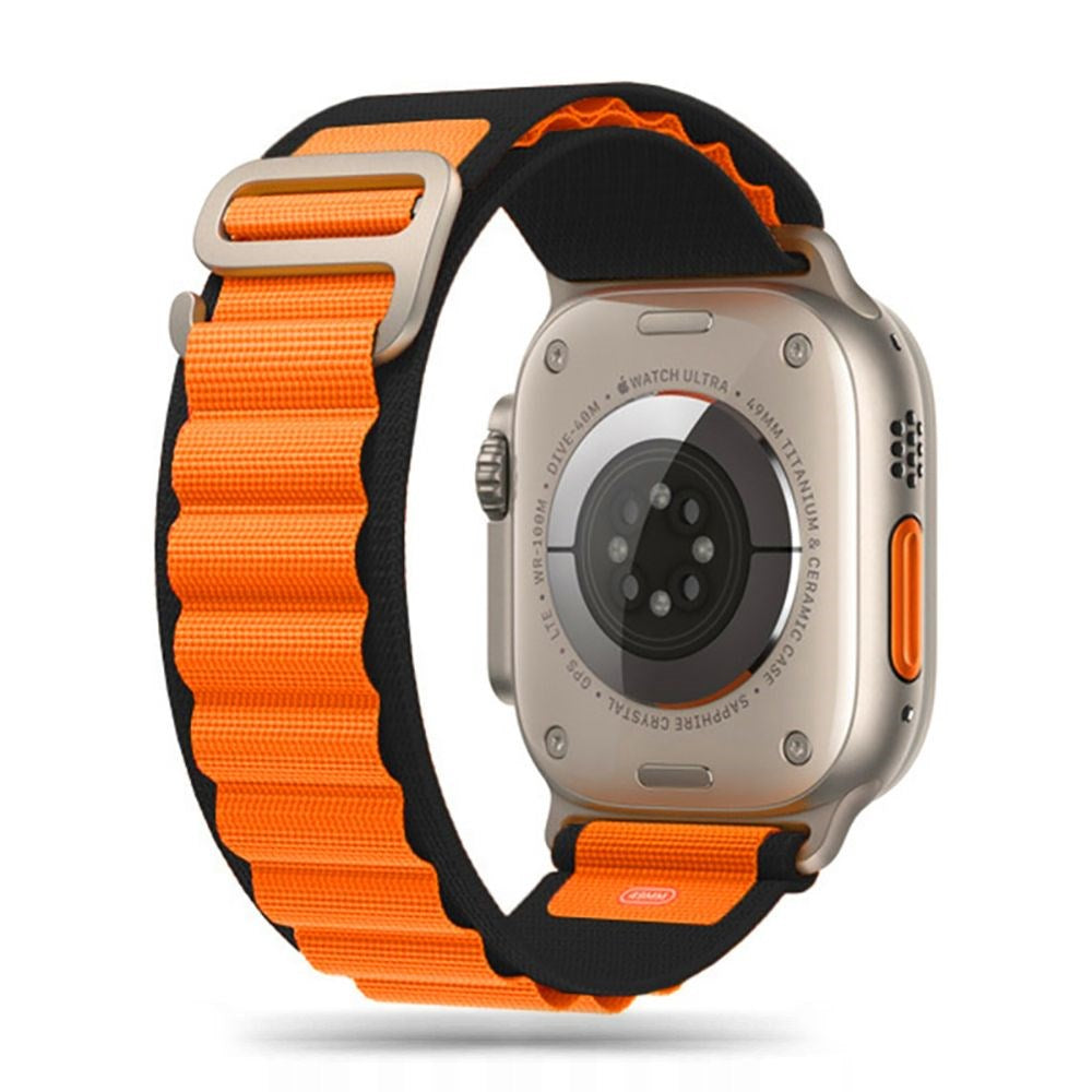Apple Watch (44/SE/45/46/49mm) Tech-Protect Nylon Pro Watch Strap - Black / Orange